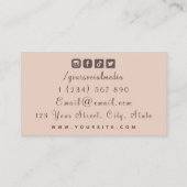 Carte De Visite Technicien en art ongle Artiste Médias sociaux Mod (Dos)