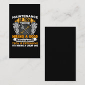 Carte De Visite Technicien en graphisme technique de maintenance a (Devant / Derrière)