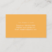 Carte De Visite Technicien en onglerie Orange Triple lettrage (Dos)