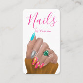 Carte De Visite Technicien en Ongles de Style Manucure Moderne Cod (Devant)