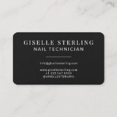 Carte De Visite Technicien en Ongles Noir (Dos)