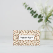Carte De Visite Technicien en Ongles QR CODE Peau d'Animal Tache d (Debout devant)