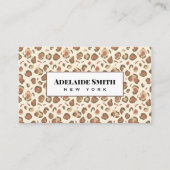 Carte De Visite Technicien en Ongles QR CODE Peau d'Animal Tache d (Devant)