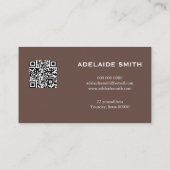 Carte De Visite Technicien en Ongles QR CODE Peau d'Animal Tache d (Dos)