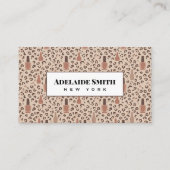 Carte De Visite Technicien en Ongles QR CODE Peau d'Animal Tache d (Devant)