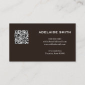 Carte De Visite Technicien en Ongles QR CODE Peau d'Animal Tache d (Dos)