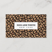 Carte De Visite Technicien en Ongles QR CODE Peau d'Animal Tache d (Devant)