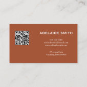 Carte De Visite Technicien en Ongles QR CODE Peau d'Animal Tache d (Dos)