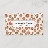 Carte De Visite Technicien en Ongles QR CODE Peau d'Animal Tache d (Devant)