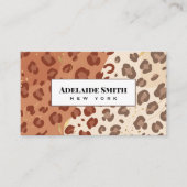 Carte De Visite Technicien en Ongles QR CODE Peau d'Animal Tache d (Devant)