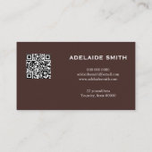 Carte De Visite Technicien en ongles QR CODE Peau d'animal Tache d (Dos)