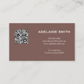 Carte De Visite Technicien en ongles QR CODE Peau d'animal Tache d (Dos)