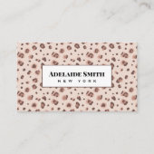 Carte De Visite Technicien en ongles QR CODE Peau d'animal Tache d (Devant)