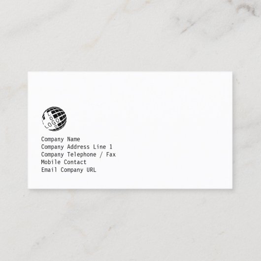 Carte De Visite Technicien en réparation informatique Compétences  (Dos)