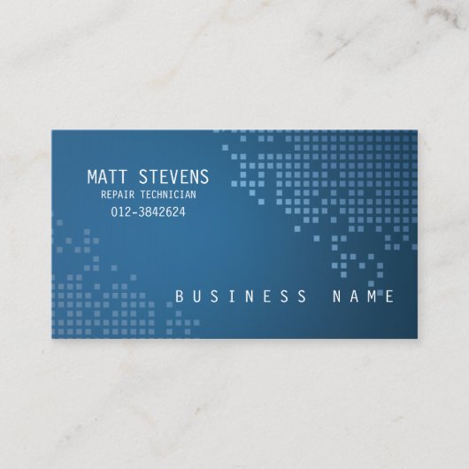 Carte De Visite Technicien en réparation informatique Compétences  (Devant)