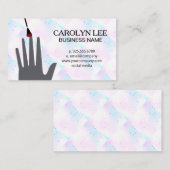 Carte De Visite Technicien | Holographique Mosaïque géométrique (Devant / Derrière)