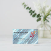 Carte De Visite Technicien informatique | Appareil de communicatio (Debout devant)