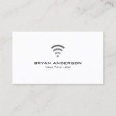 Carte De Visite Technicien informatique - Logo WiFi (Devant)