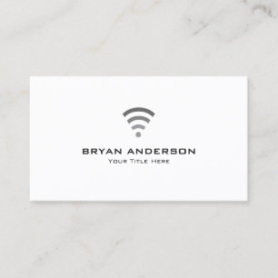 Carte De Visite Technicien informatique - Logo WiFi