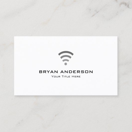 Carte De Visite Technicien informatique - Logo WiFi (Devant)