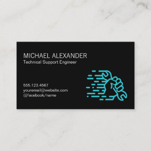 Carte De Visite Technicien informatique   Une clé à main