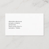 Carte De Visite Technicien informatique | Une clé à main (Dos)