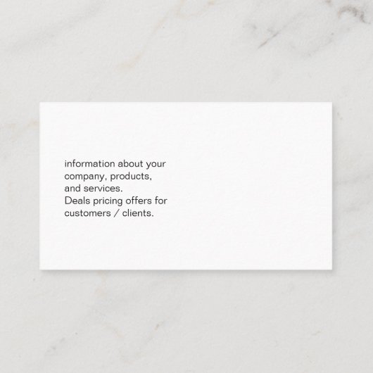 Carte De Visite Technicien informatique | Une clé à main (Dos)