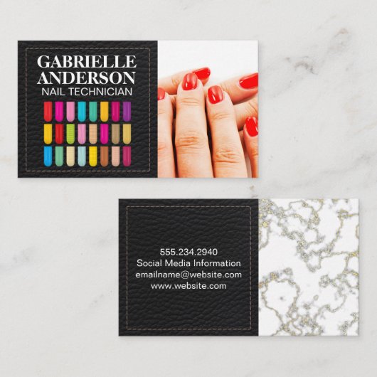 Carte De Visite Technicien | Manucure (Devant / Derrière)