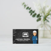Carte De Visite Technicien | Matériel logiciel (Debout devant)