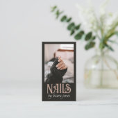 Carte De Visite Technicien moderne de ongle Nail Salon Photo (Debout devant)