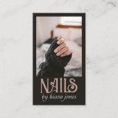 Carte De Visite Technicien moderne de ongle Nail Salon Photo (Devant)
