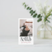 Carte De Visite Technicien moderne de ongle Nail Salon Photo (Debout devant)