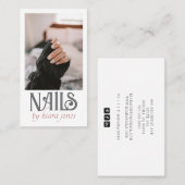 Carte De Visite Technicien moderne de ongle Nail Salon Photo (Devant / Derrière)