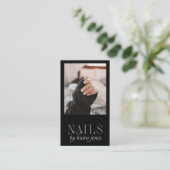 Carte De Visite Technicien moderne de ongle Nail Salon Photo (Debout devant)