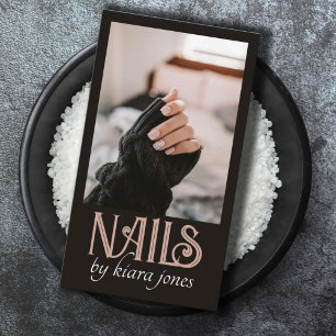 Carte De Visite Technicien moderne de ongle Nail Salon Photo