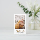 Carte De Visite Technicien moderne de ongle Nail Salon Photo (Debout devant)