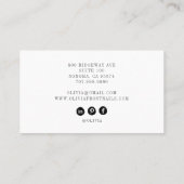 Carte De Visite Technicien moderne de ongle Nail Salon Photo (Dos)