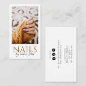 Carte De Visite Technicien moderne de ongle Nail Salon Photo (Devant / Derrière)