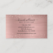 Carte De Visite Technicien moderne Rose Gold Nail (Dos)
