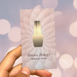 Carte De Visite Technicien Nail Manicuriste Rose Gold Lotus Salon