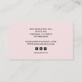 Carte De Visite Technicien Nail Moderne Photo Pink (Dos)