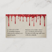 Carte De Visite Technicien | Parties scintillant rouge (Dos)