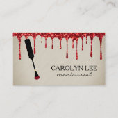 Carte De Visite Technicien | Parties scintillant rouge (Devant)