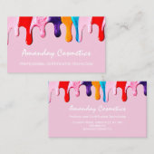 Carte De Visite Technicien professionnel de l'ongle Ocean Pink (Devant / Derrière)