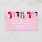 Carte De Visite Technicien professionnel de l'ongle Ocean Pink (Dos)