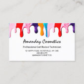 Carte De Visite Technicien professionnel de l'ongle Pilotes roses (Dos)