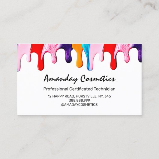 Carte De Visite Technicien professionnel de l'ongle Pilotes roses (Dos)