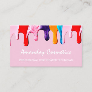 Carte De Visite Technicien professionnel en ongle Ocean Pink