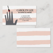 Carte De Visite Technicien | Vintage blanc rose (Devant / Derrière)