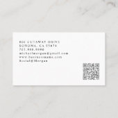 Carte De Visite Technicienne de Cils à Monogramme Script Minimal (Dos)